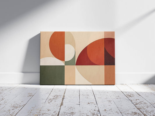 Soft Structure – Neutral Abstract Canvas