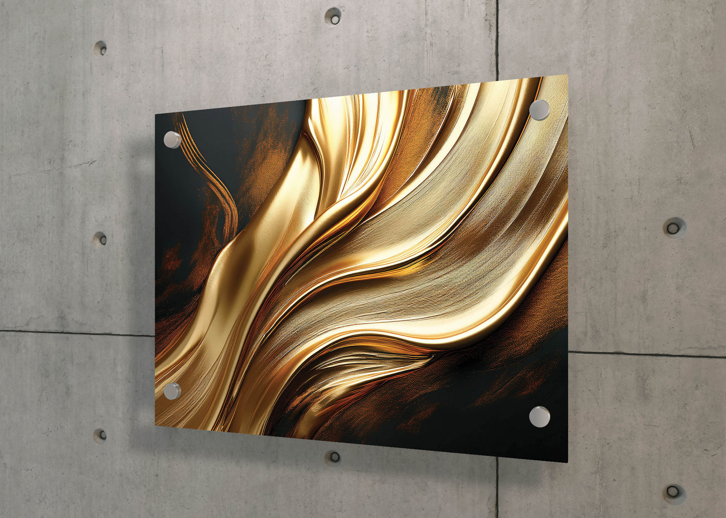 Golden Whispers – Elegant Black & Gold Canvas