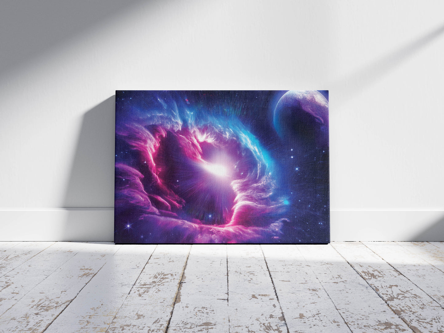 Celestial Firestorm: Cosmic Nebula Art - Galaxy Space Scene
