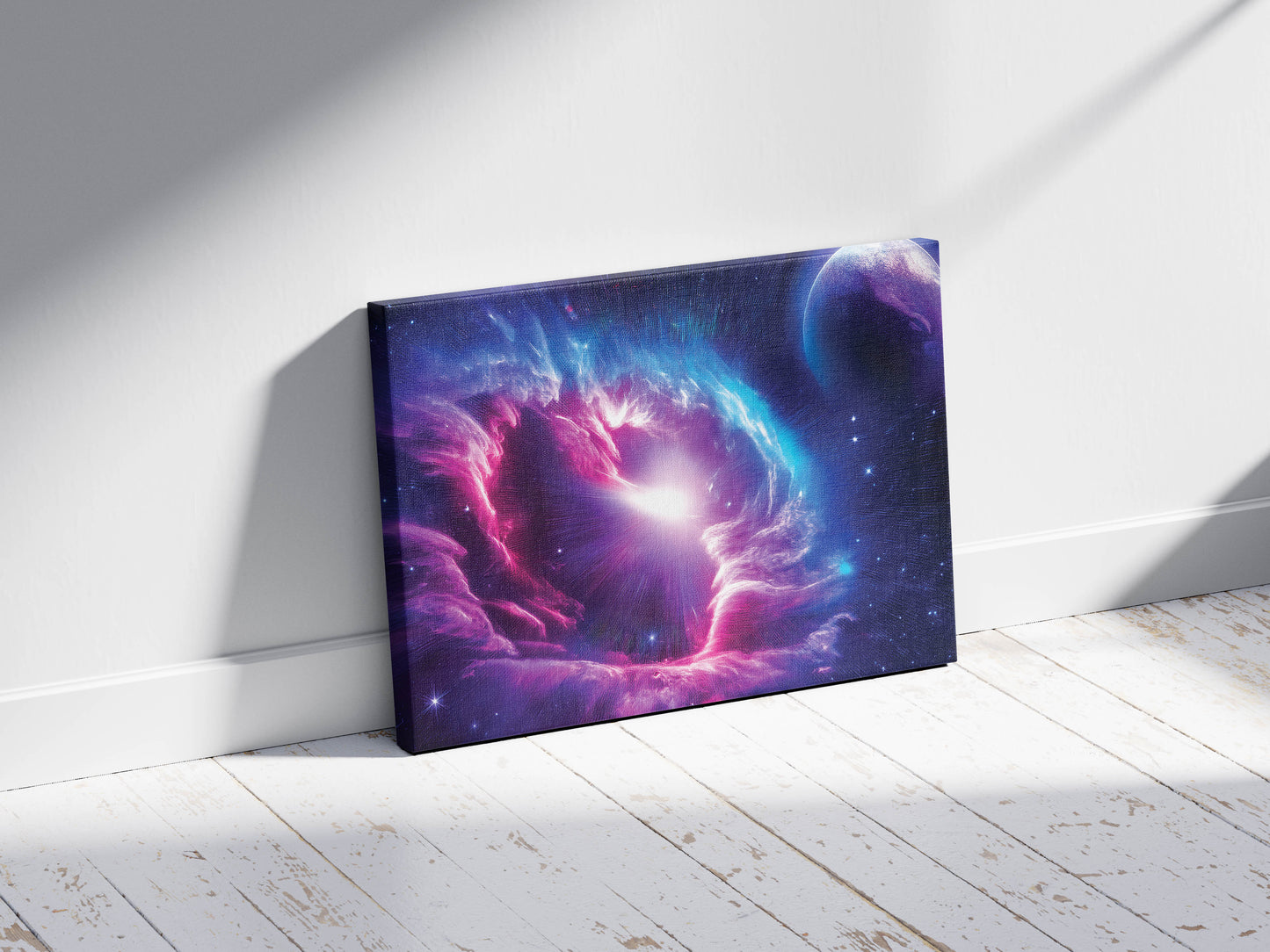 Celestial Firestorm: Cosmic Nebula Art - Galaxy Space Scene