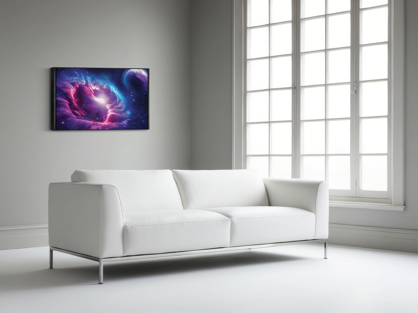 Celestial Firestorm: Cosmic Nebula Art - Galaxy Space Scene