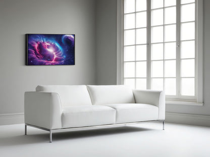 Celestial Firestorm: Cosmic Nebula Art - Galaxy Space Scene