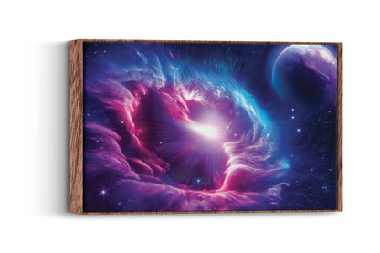Celestial Firestorm: Cosmic Nebula Art - Galaxy Space Scene