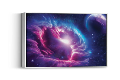 Celestial Firestorm: Cosmic Nebula Art - Galaxy Space Scene