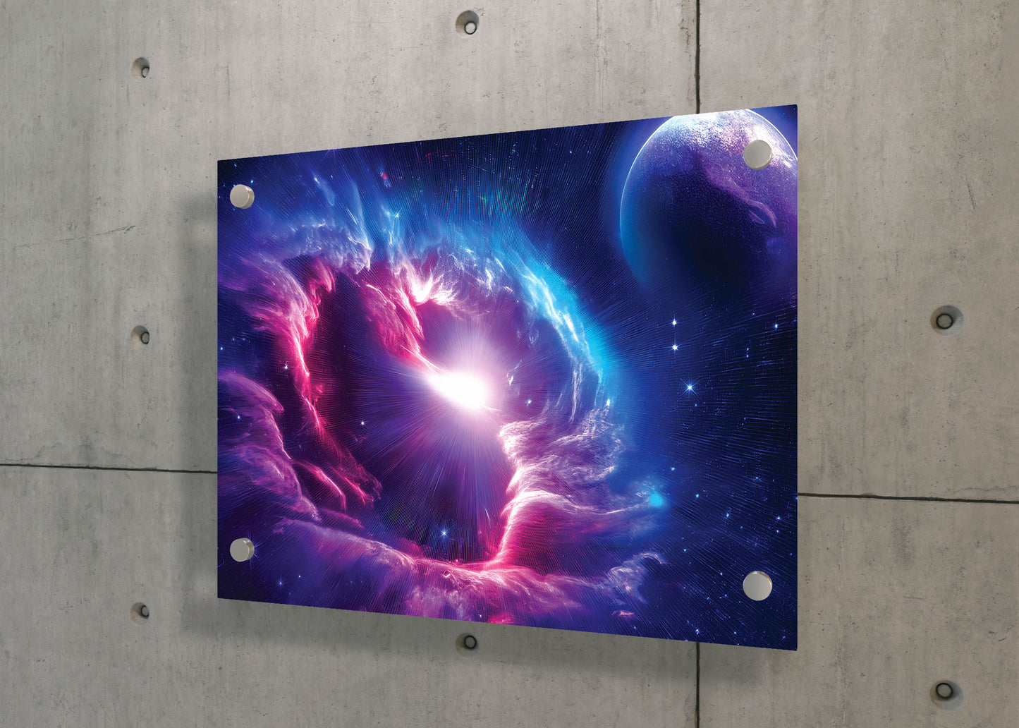 Celestial Firestorm: Cosmic Nebula Art - Galaxy Space Scene
