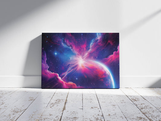 Stellar Bloom – Nebula Awakening: Cosmic Nebula Art - Galaxy Space Scene