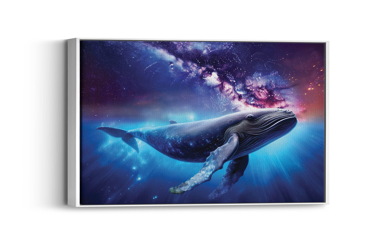 Celestial Voyager – The Space Whale: Cosmic Whale Art - Surreal Space Scene