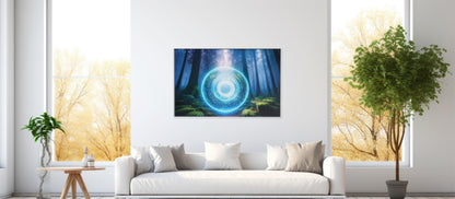 Forest Rift – Beyond the Veil: Dimensional Portal Art - Mystical Forest Scene