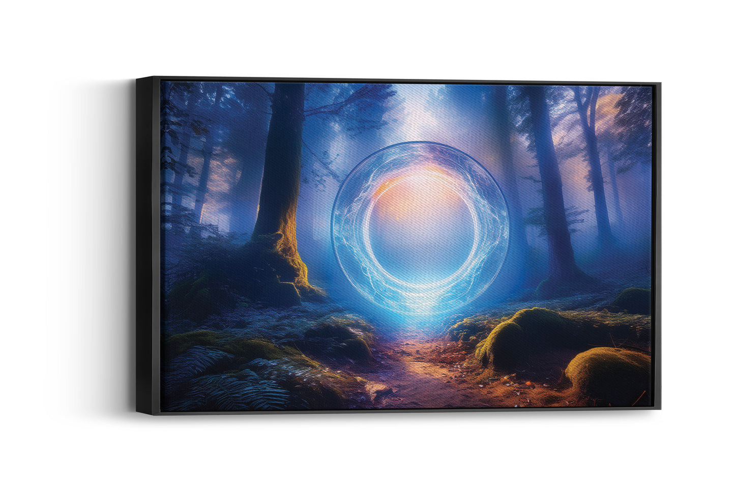 The Dimensional Passage: Dimensional Portal Art - Mystical Forest Scene