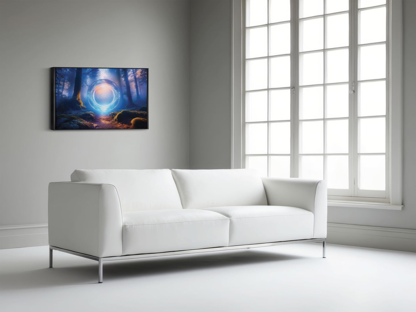 The Dimensional Passage: Dimensional Portal Art - Mystical Forest Scene