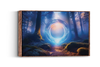 The Dimensional Passage: Dimensional Portal Art - Mystical Forest Scene