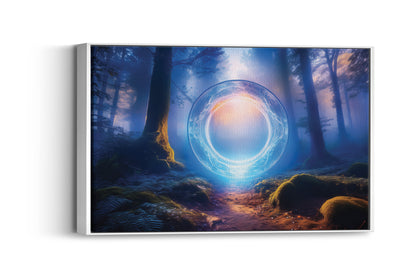 The Dimensional Passage: Dimensional Portal Art - Mystical Forest Scene