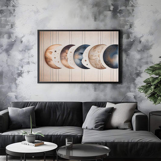 Phases of Stillness – Modern Moon Canvas