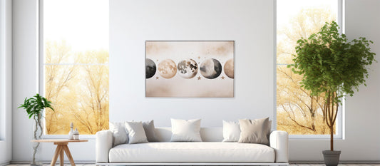 Lunar Rhythm – Moon Phase Minimal Wall Art