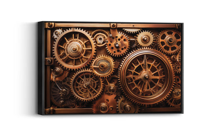 ChronoGears – Victorian Precision: Steampunk Gear Art - Victorian Industrial Decor