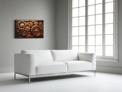 ChronoGears – Victorian Precision: Steampunk Gear Art - Victorian Industrial Decor