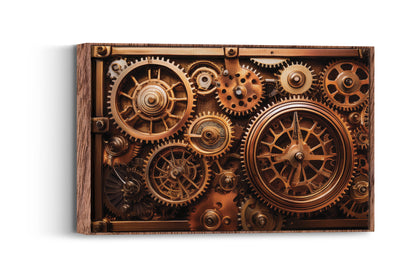 ChronoGears – Victorian Precision: Steampunk Gear Art - Victorian Industrial Decor
