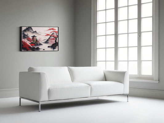 Hills of Calm – The Art of Stillness: Sumi-e Ink Wash - Japanese Zen Art