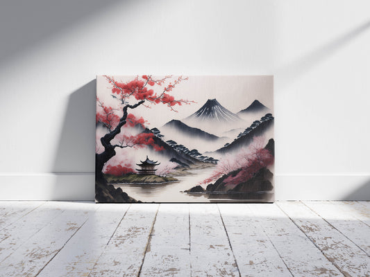 Whispers of Zen – Sumi-E Serenity: Sumi-e Ink Wash - Japanese Zen Art