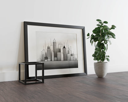 Urban Skyline Symphony – The Perfect Blend of Minimalism and Modern Elegance