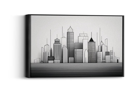 Urban Skyline Symphony – The Perfect Blend of Minimalism and Modern Elegance