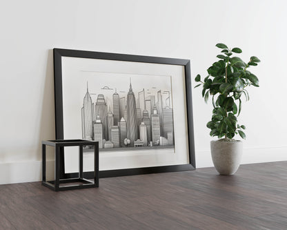 Urban Skyline – Minimalist Cityscape Wall Art