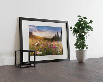 Meadow Bliss – A Wildflower Meadow Scene with Dreamy Ambiance