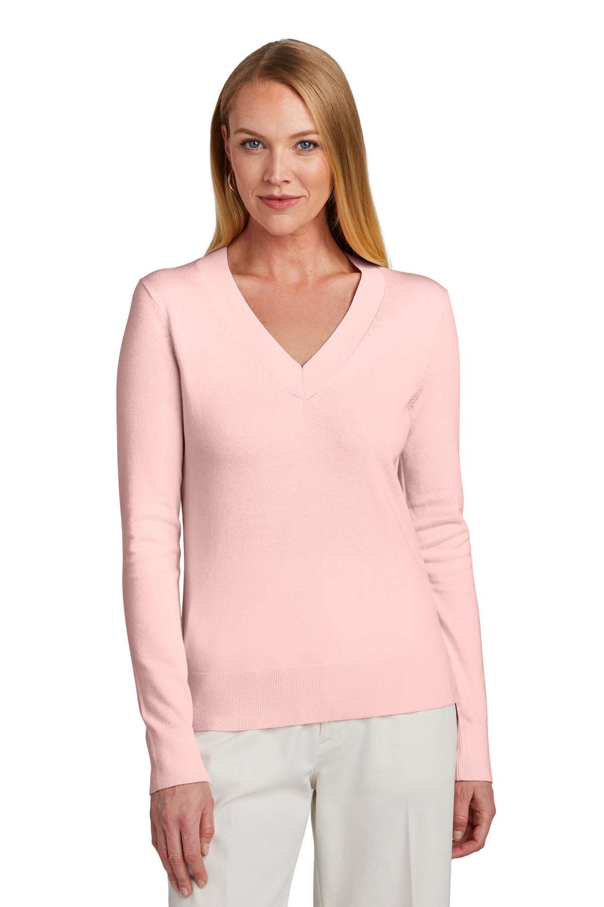 Brooks Brothers Women's Cotton Stretch V-Neck Sweater BB18401