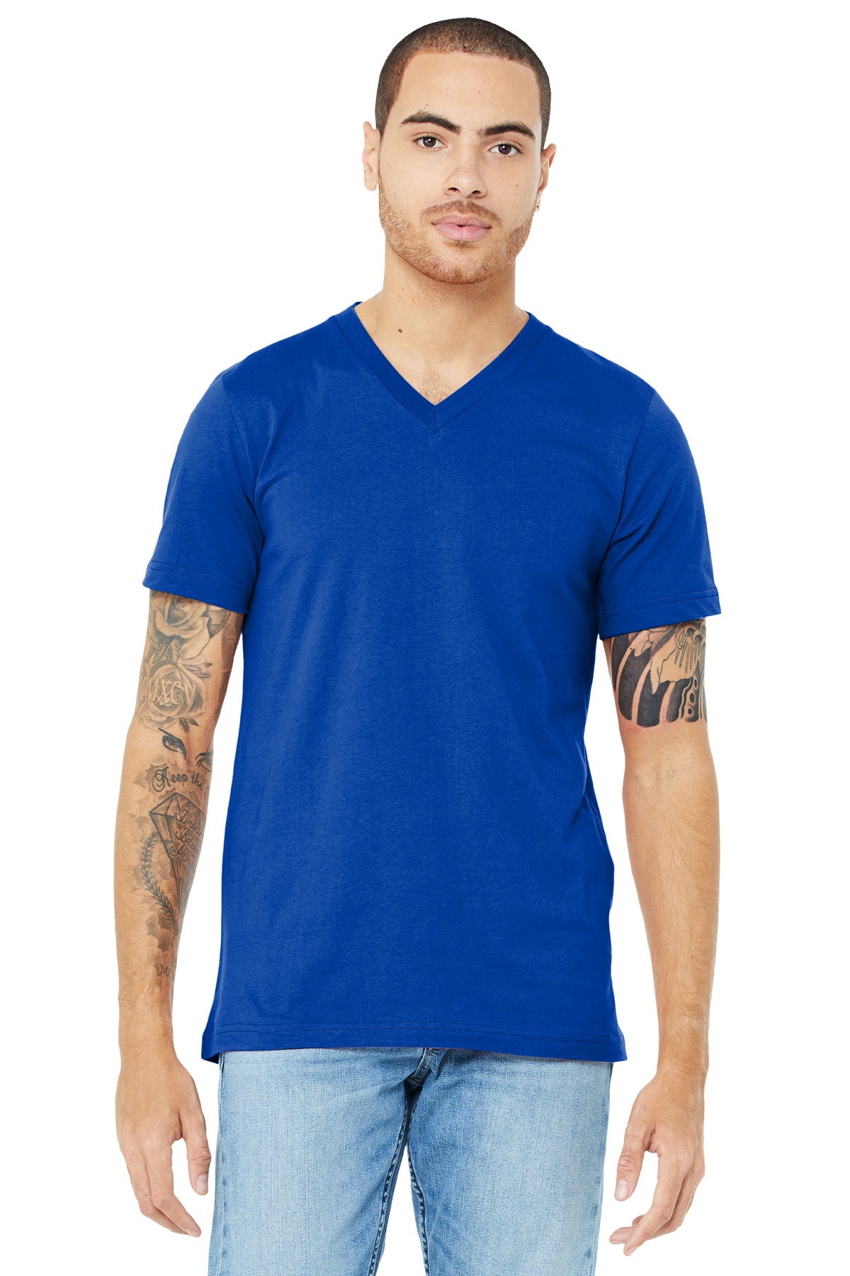 BELLA+CANVAS Unisex Jersey Short Sleeve V-Neck Tee. BC3005