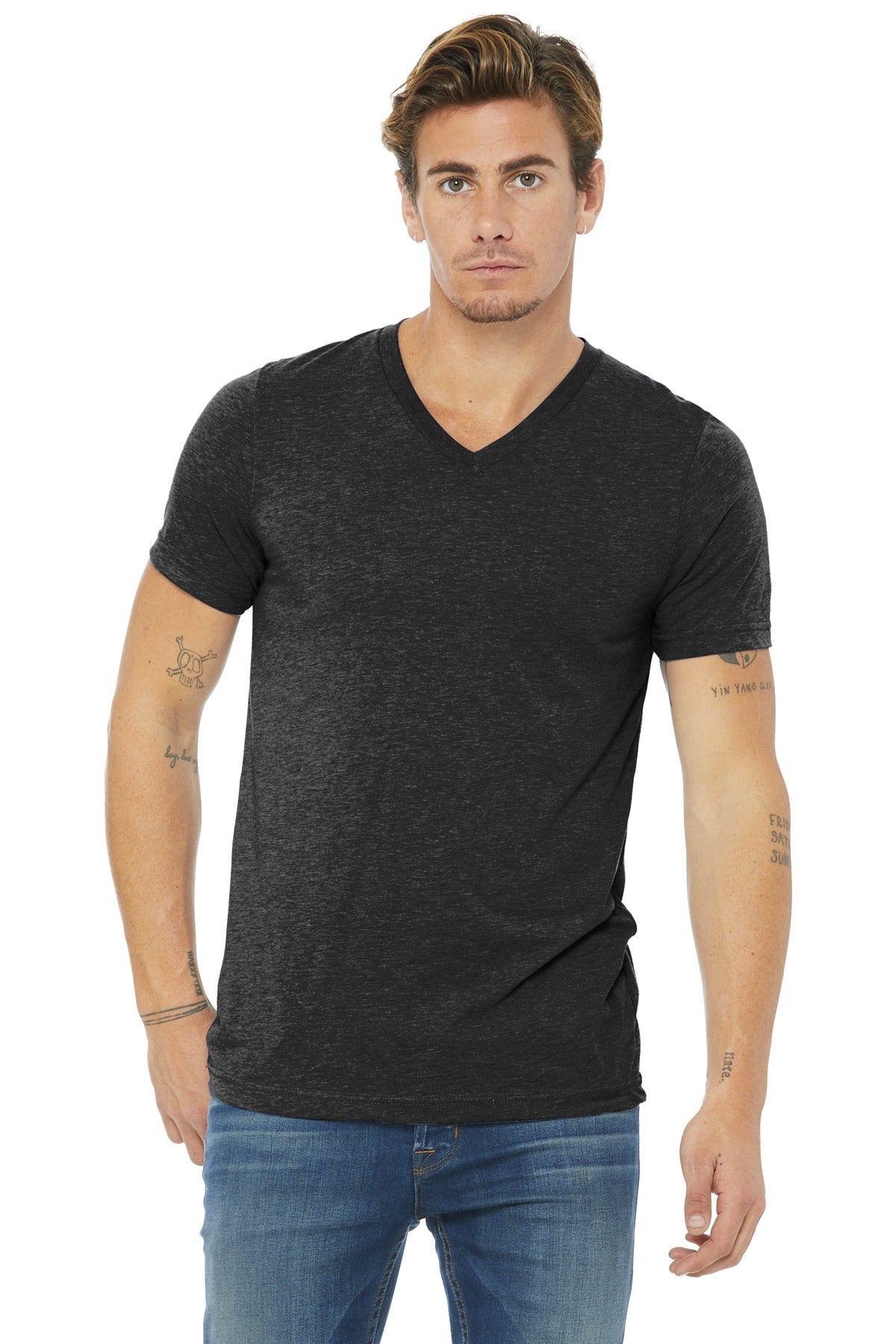 BELLA+CANVAS Unisex Triblend Short Sleeve V-Neck Te. BC3415