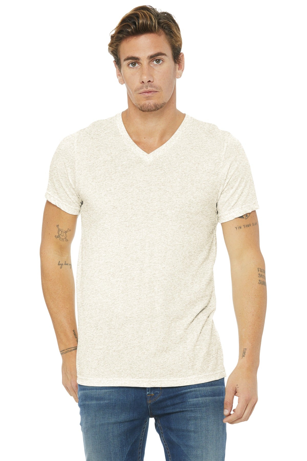 BELLA+CANVAS Unisex Triblend Short Sleeve V-Neck Te. BC3415