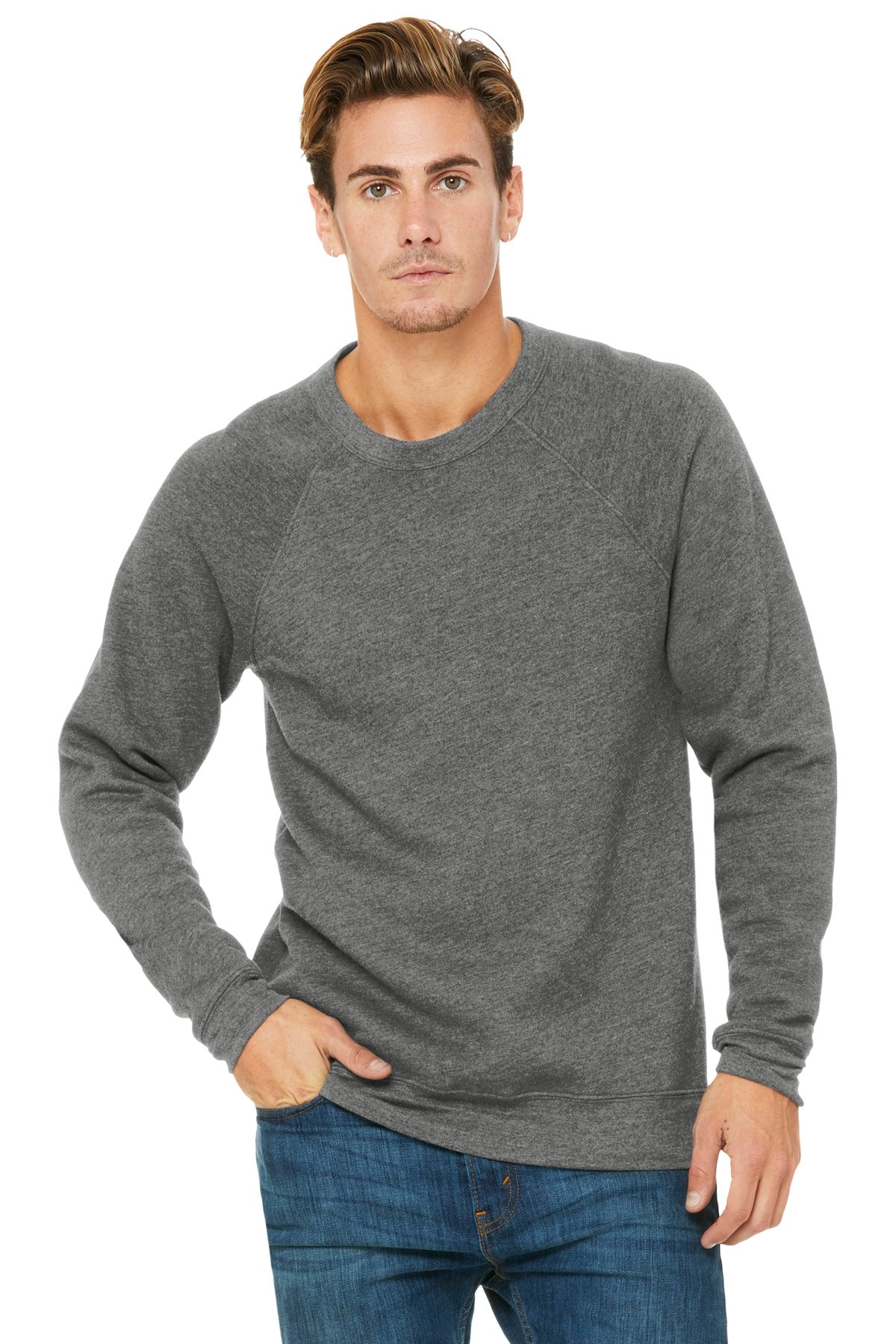 BELLA+CANVAS Unisex Sponge Fleece Raglan Sweatshirt. BC3901