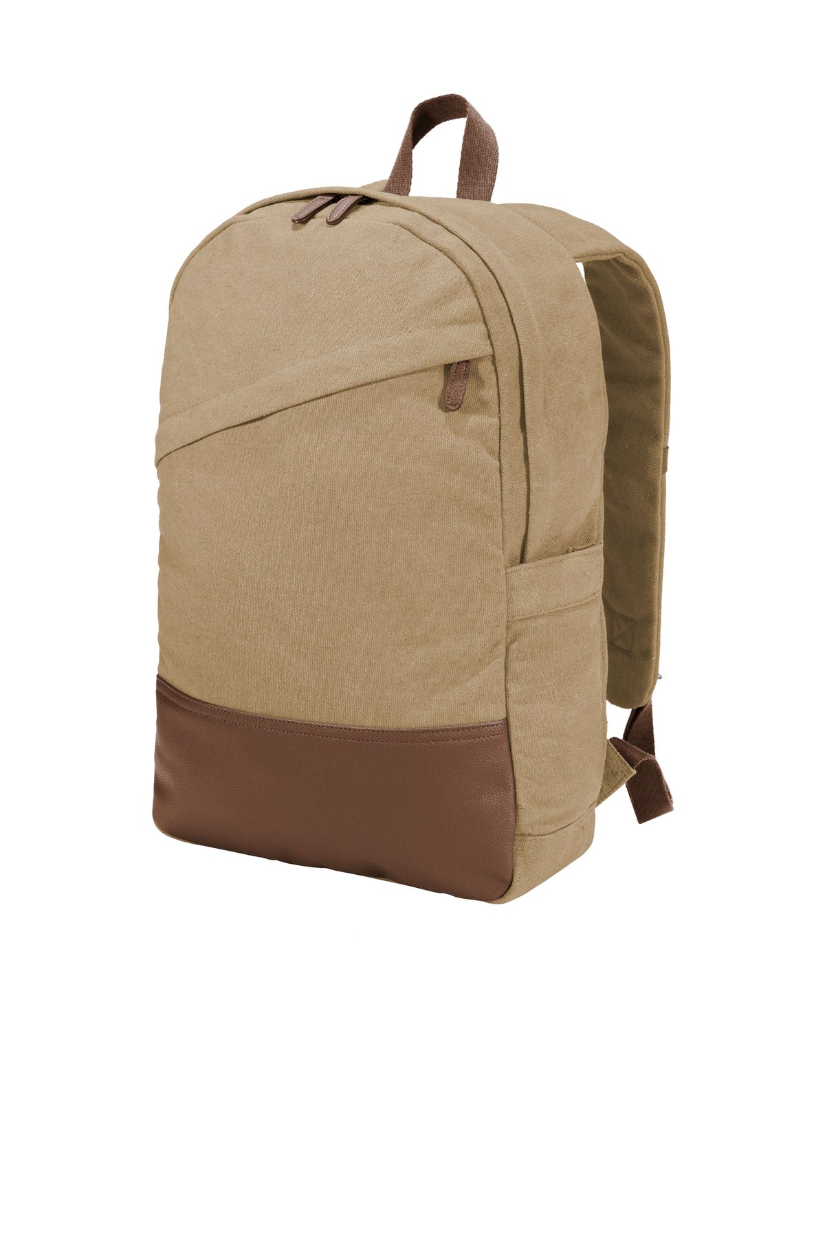 Port Authority Cotton Canvas Backpack. BG210