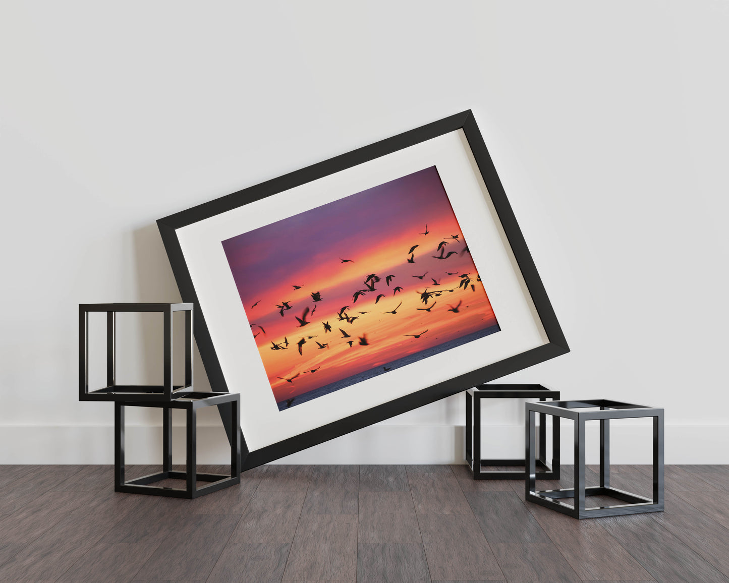 Birds- Twilight Flight - A Breathtaking Sunset, A Moment of Freedom – Captured Forever