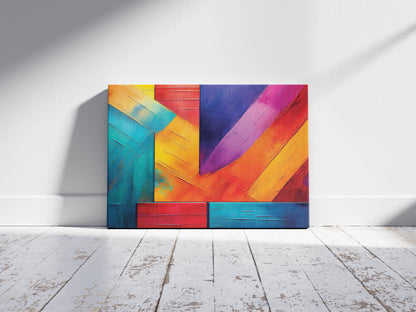 Bold Vibrant Geometric Texture Wall Art – Elevate Your Space with Color and Energy!