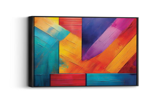 Bold Vibrant Geometric Texture Wall Art – Elevate Your Space with Color and Energy!