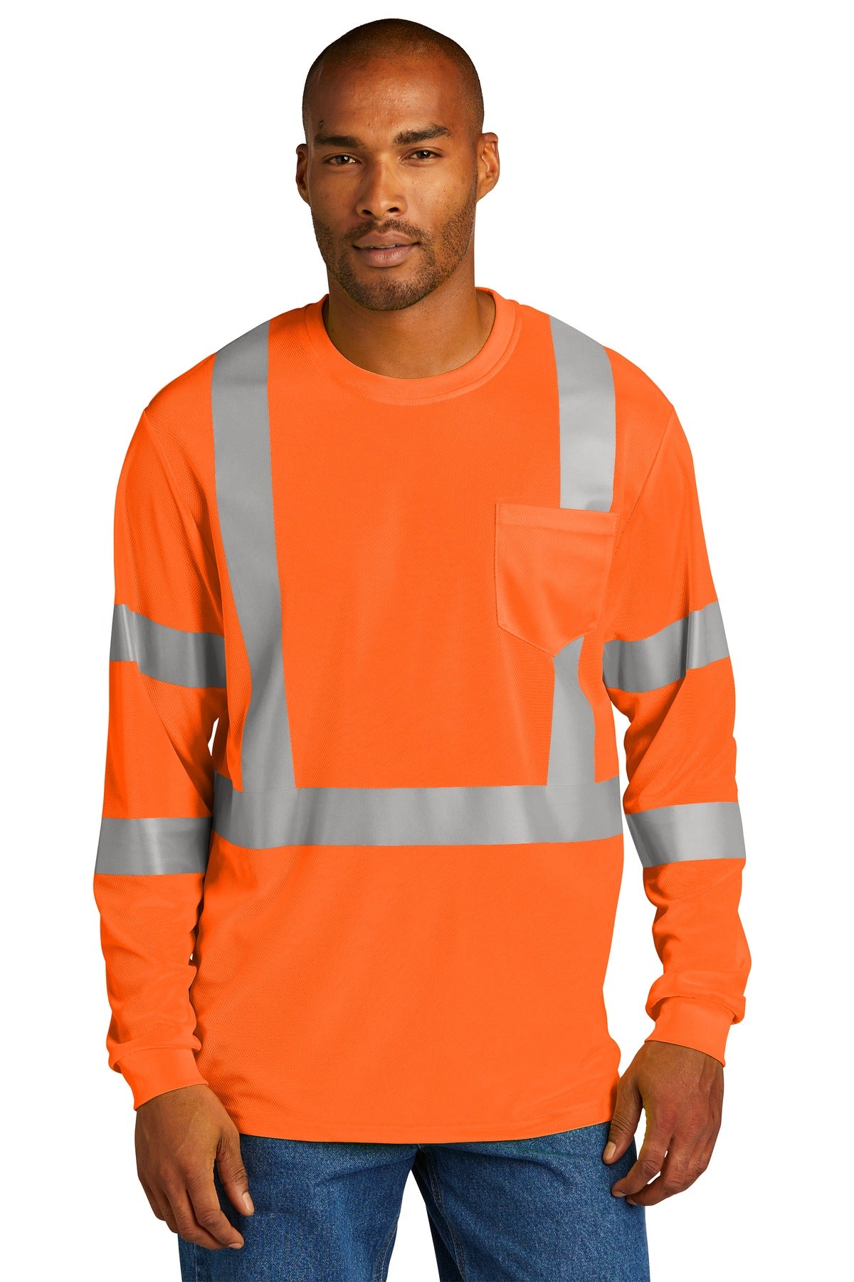 CornerStone ANSI 107 Class 3 Mesh Long Sleeve Tee. CS203