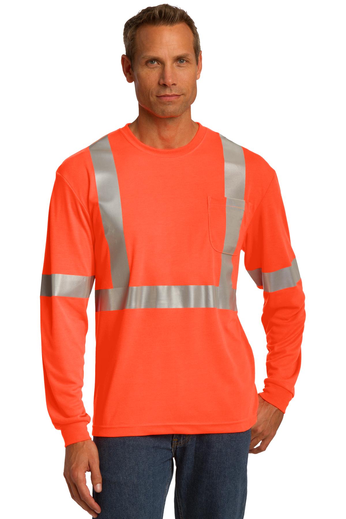 CornerStone ANSI 107 Class 2 Long Sleeve Safety T-Shirt. CS401LS