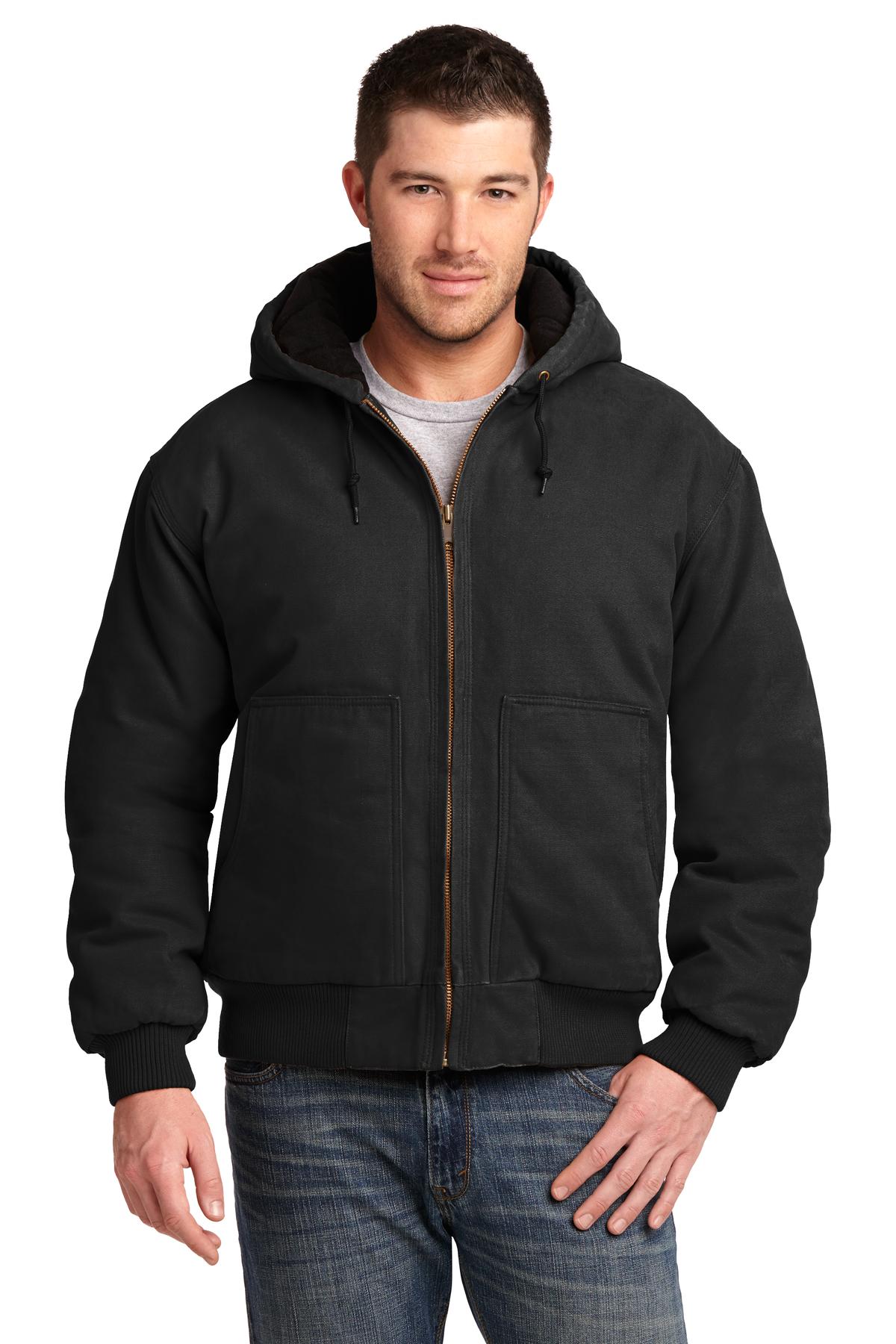 CornerStone Washed Duck Cloth Insulated Hooded Work Jacket. CSJ41