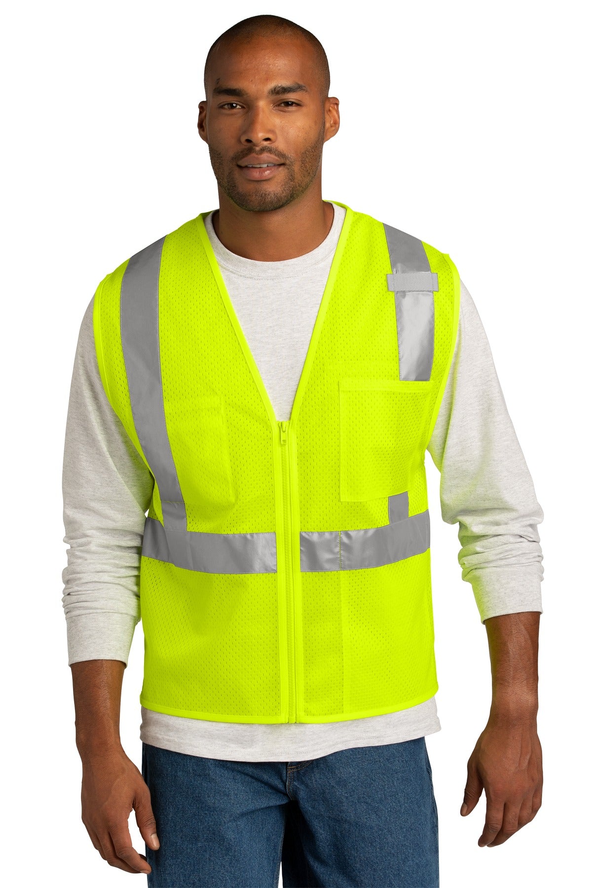 CornerStone ANSI 107 Class 2 Mesh Zippered Vest. CSV102