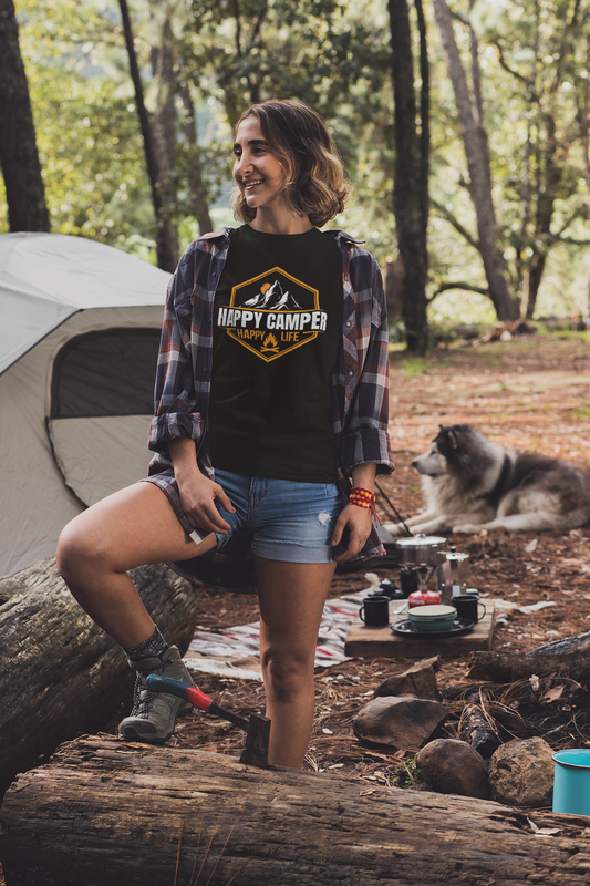 Camping Shirt - Happy Camper, Happy Life