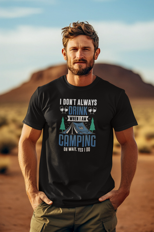 Camping Shirt - I Don't always Drink when I am Camping, Oh Wait, Yes I do