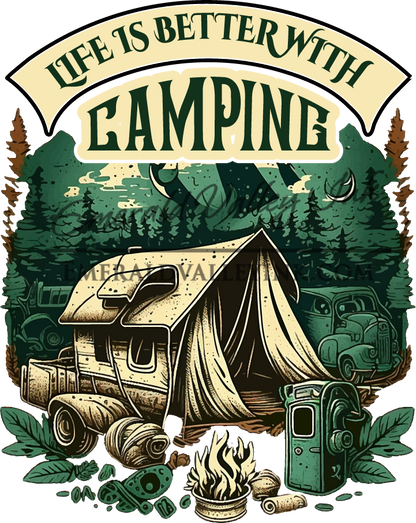 Camping Shirt - Life is Better with Camping