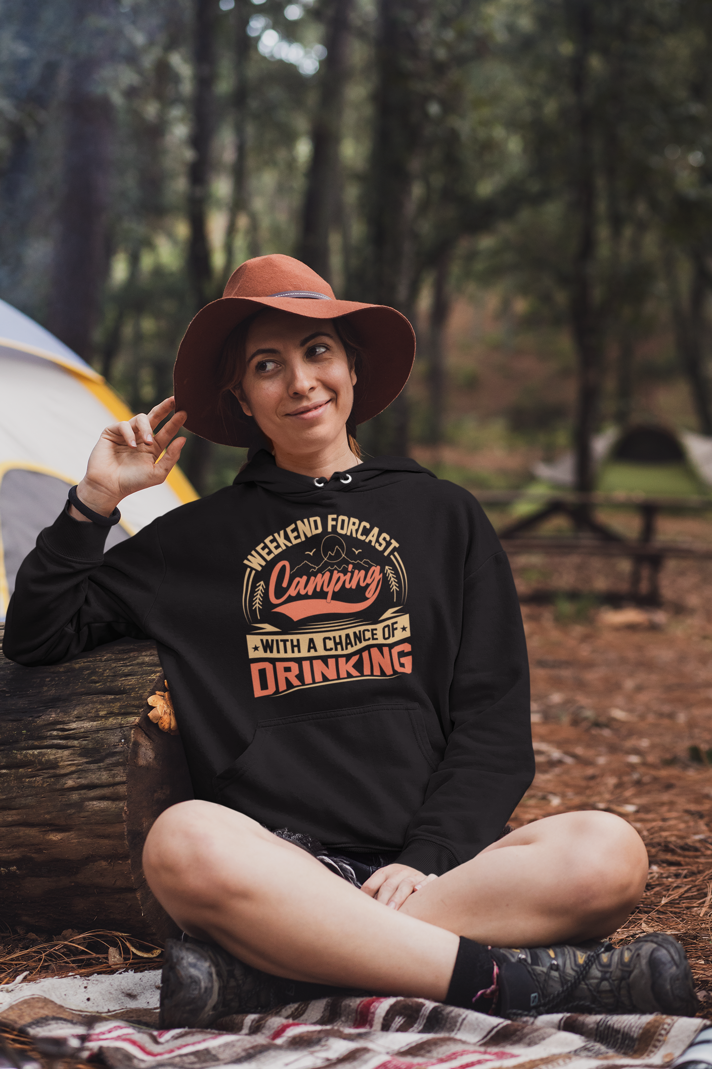 Camping Shirt - Weekend Forcast, Camping with a chance of Drinking