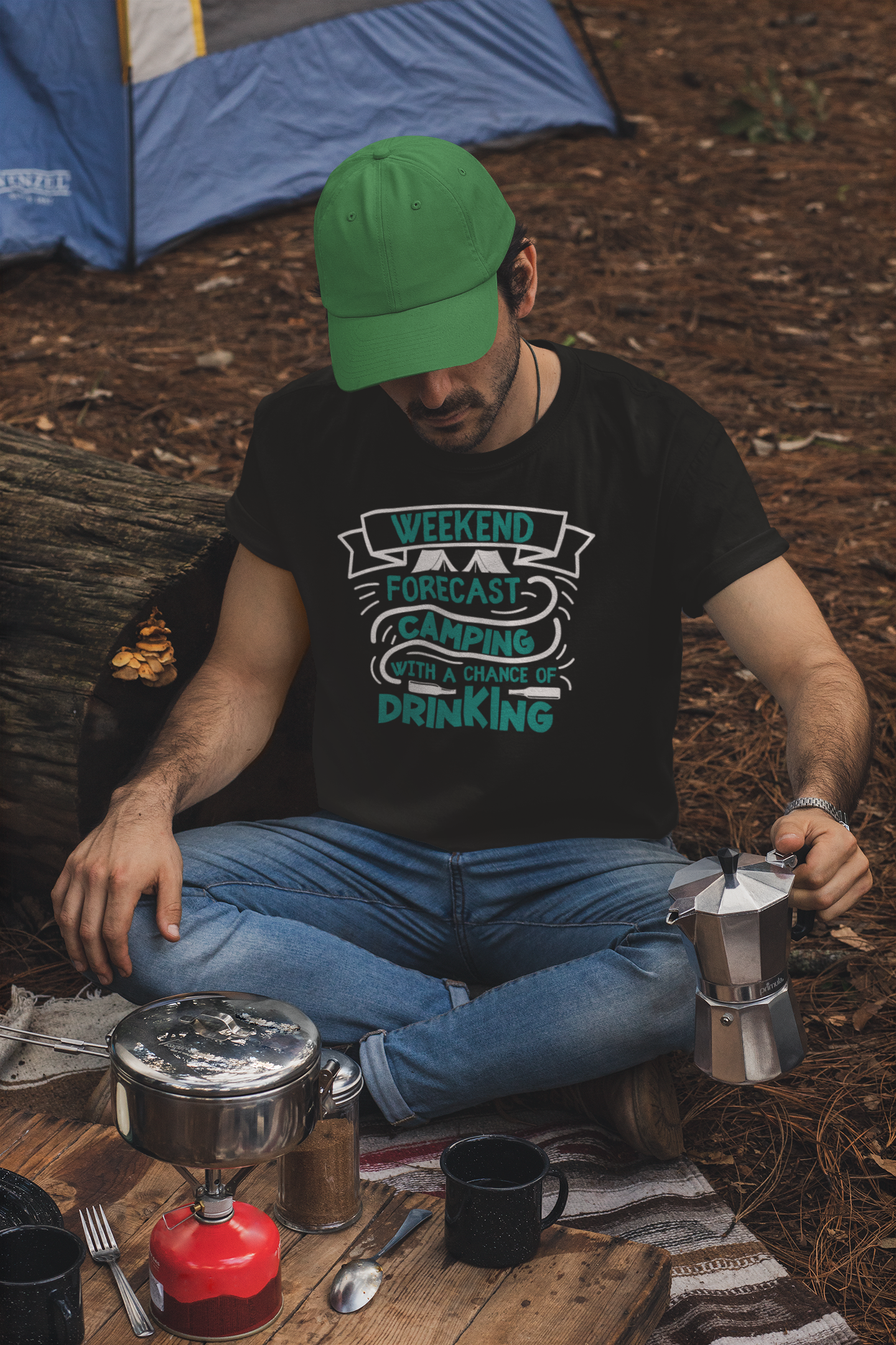 Camping Shirt - Weekend Forecast, Camping with a Chance of Drinking