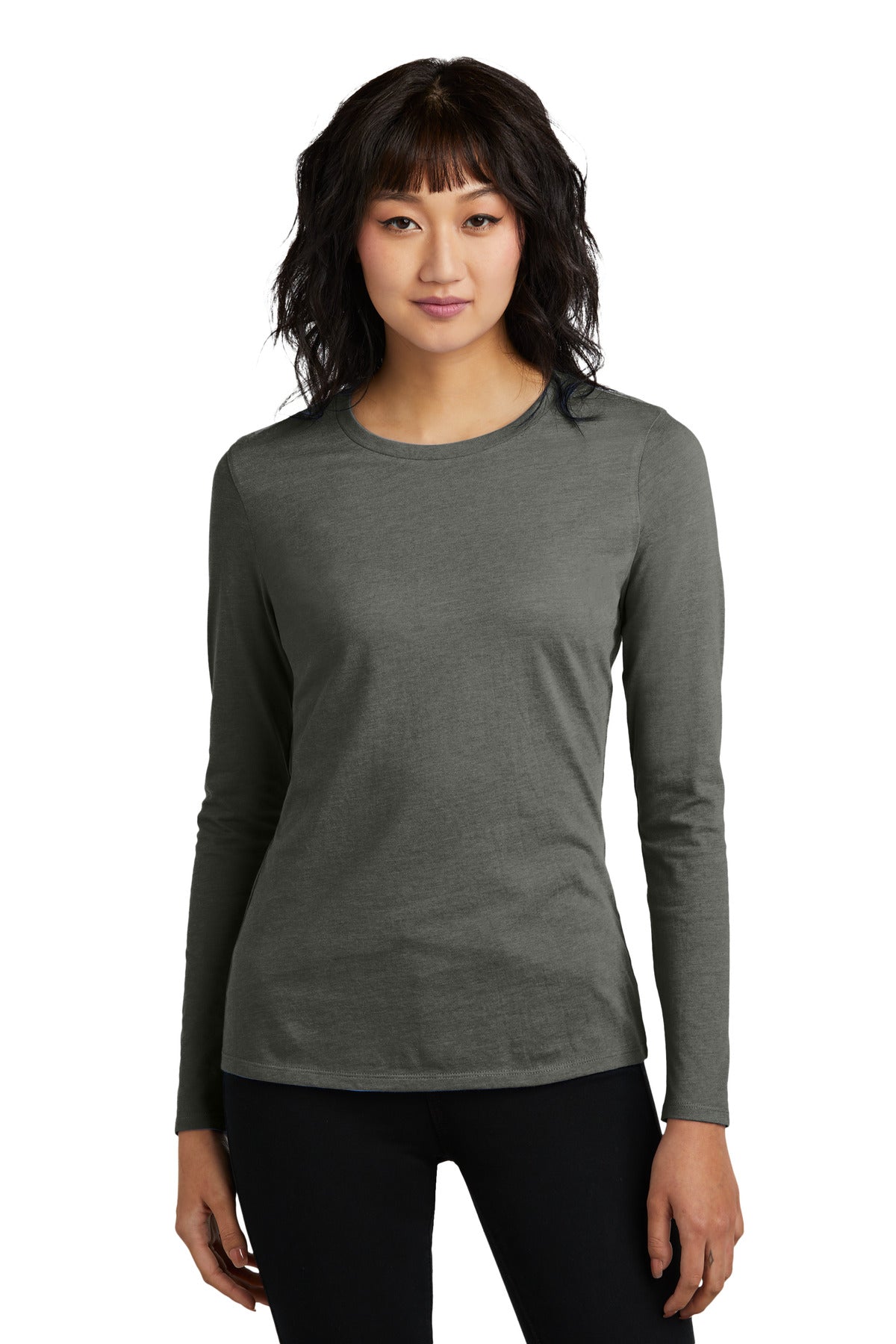 District Women's Perfect Blend CVC Long Sleeve Tee DT110