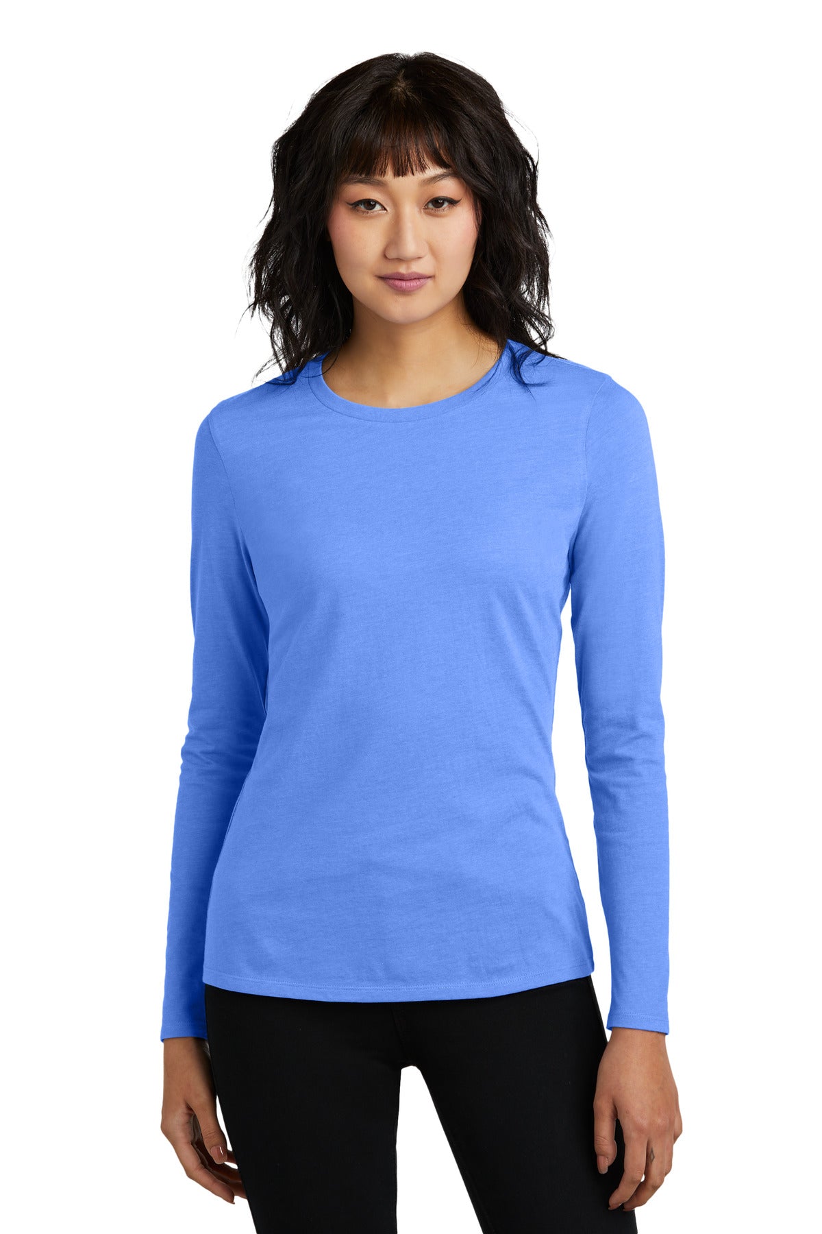 District Women's Perfect Blend CVC Long Sleeve Tee DT110