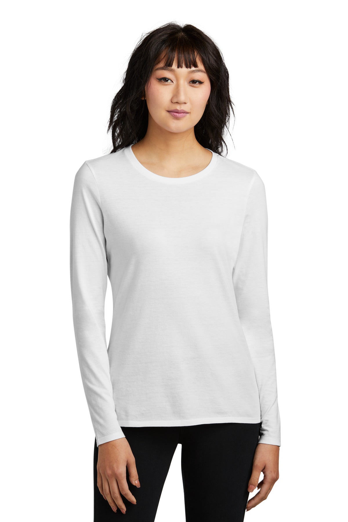 District Women's Perfect Blend CVC Long Sleeve Tee DT110