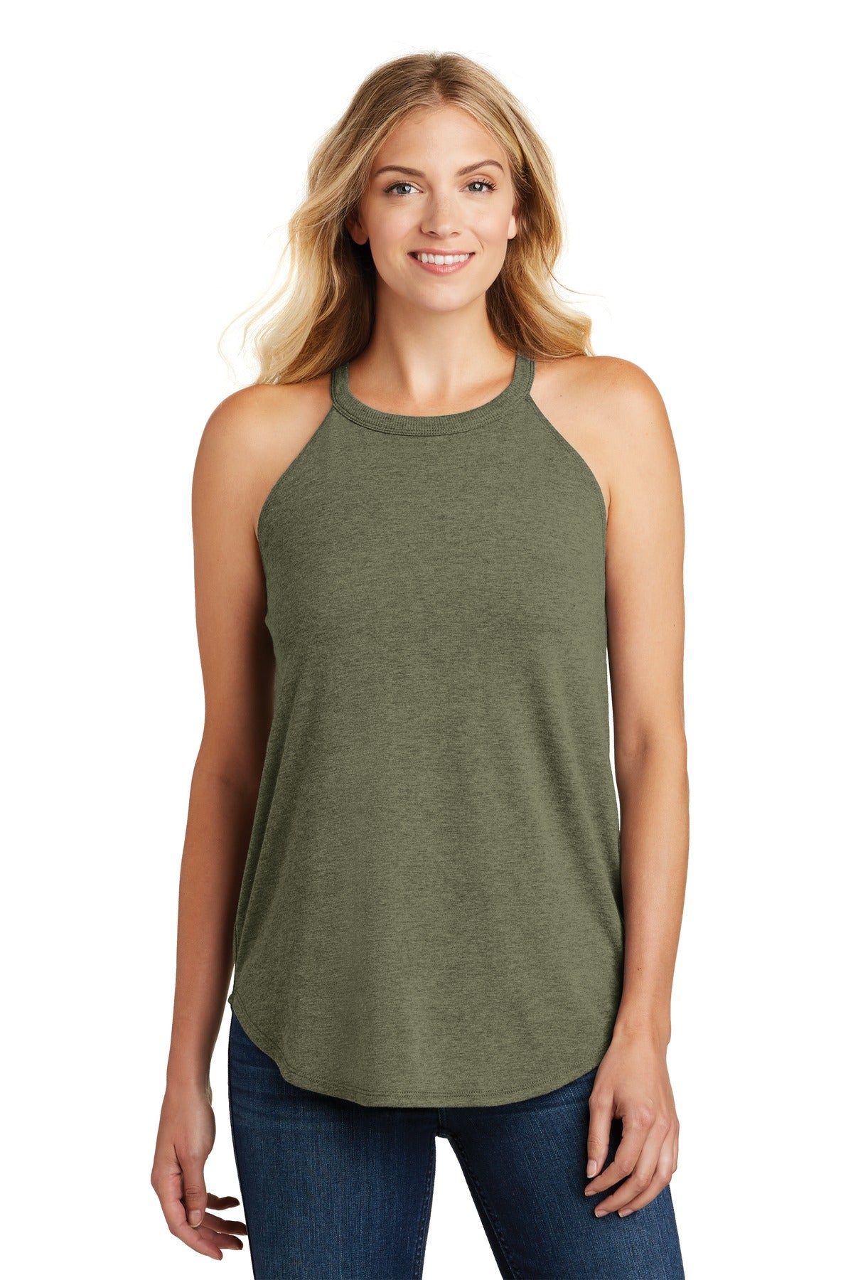 District Women's Perfect Tri Rocker Tank. DT137L