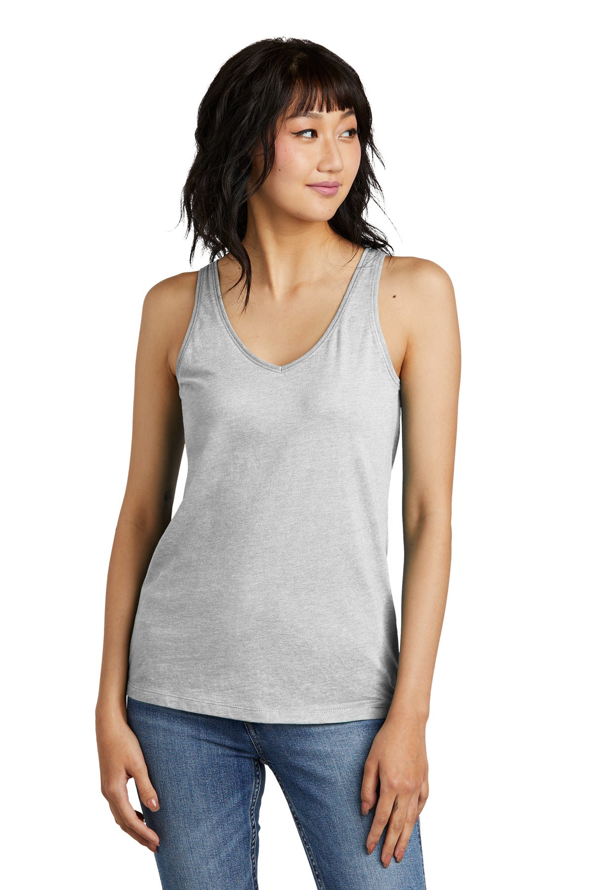 District Women's Perfect Blend CVC V-Neck Tank DT154